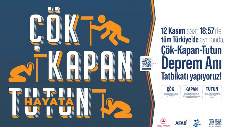 Deprem Anı, Çök – Kapan – Tutun Tatbikatı